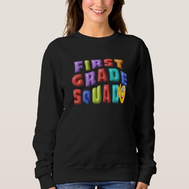 1st Grade Squad Team  Back To School Girls Boys Te T Shirt (Framsida)