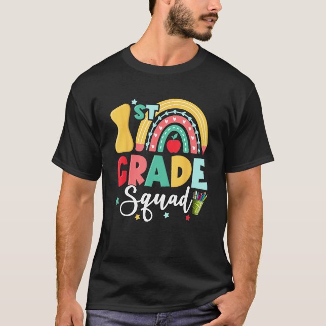 1st Grade Squad Team Funny Back To School Girls Bo T Shirt (Framsida)