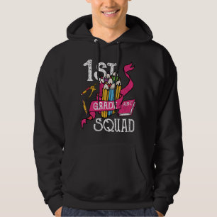 1st Grade Squad Tillbaka till skolan present för b Hoodie