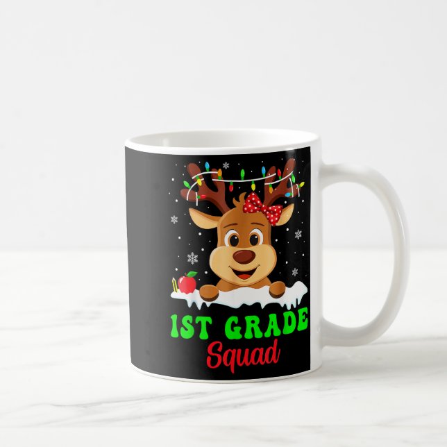 1st Grade Squad Xmas Reindeer Teacher Student Chri Kaffemugg (Höger)