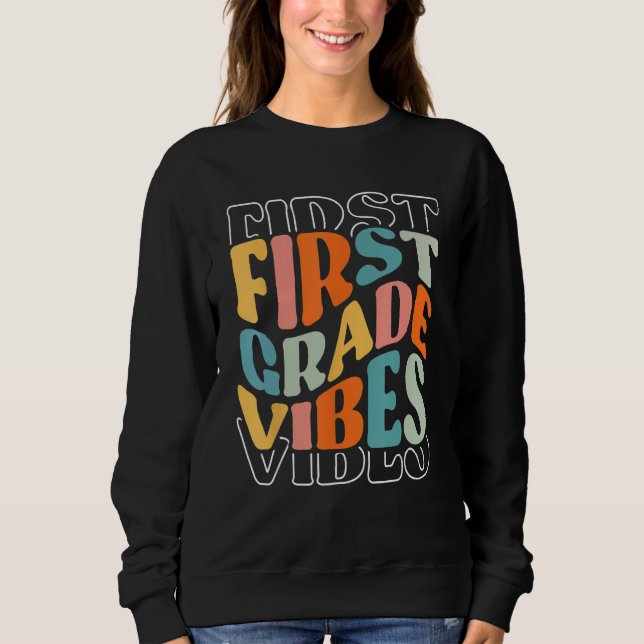 1st Grade Vibes Back To School Hello School Gradua T Shirt (Framsida)