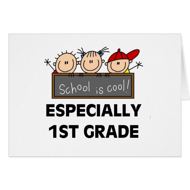 1st Grundskolan är kall Hälsningskort (Framsidan Horizontal)