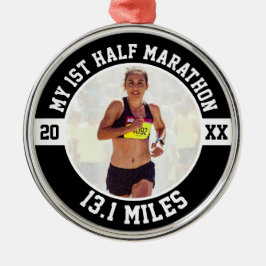 1st Half Marathon Runner First Running Beginner Julgransprydnad Metall