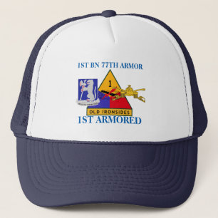 1ST HATT för ARMOR för BATALJON 77TH 1ST ARMORED Truckerkeps