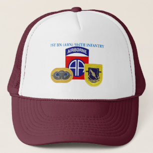 1ST HATT för INFANTERI 82ND för BN (ABN) 504TH Truckerkeps