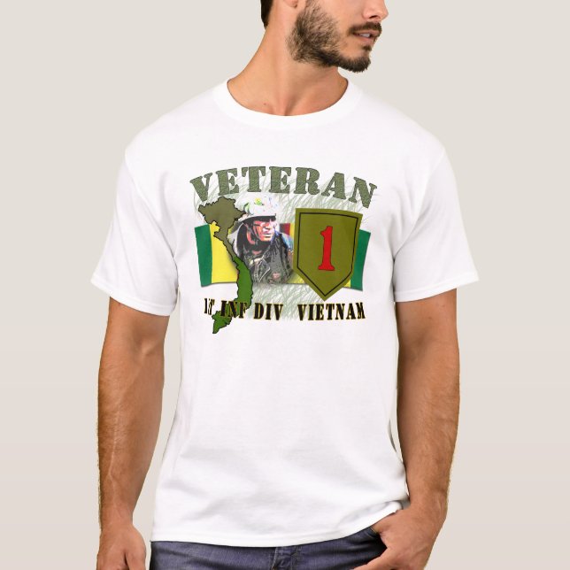 1st Inf Div - Vietnam (ingen CIB) T-shirt (Framsida)