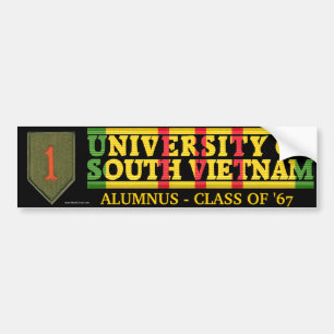 1st Infanteri Div. - U av den södra Vietnam Bildekal