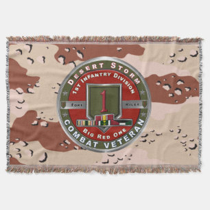 1st infanteridivisionen Desert Storm-veteran Filt