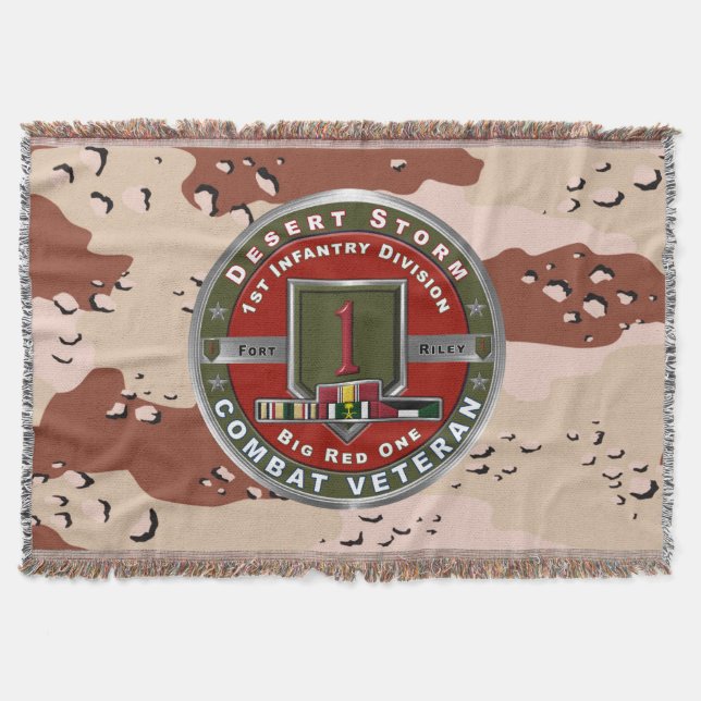 1st infanteridivisionen Desert Storm-veteran Filt (Framsidan)