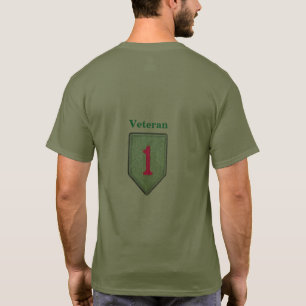 1st Infanterilegitimation stora röda 1 Fort Riley T Shirt