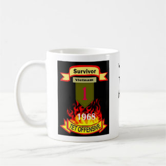 1st InfanteriöverlevandeVietnam Tet offensiv mugg