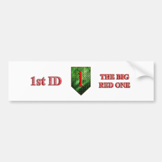 1st Infanteriuppdelning den stora röd Bildekal (Framsidan)