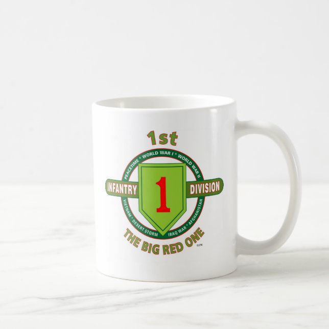 1ST INFANTERIUPPDELNING "Den STORA RÖD " Kaffemugg (Höger)