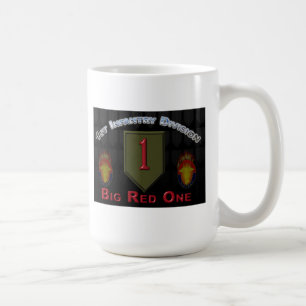 1st Infanteriuppdelning - den stora röd Kaffemugg