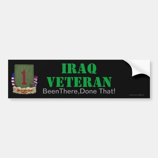 1st infanteriuppdelning iraq vets bildekalet bildekal (Framsidan)