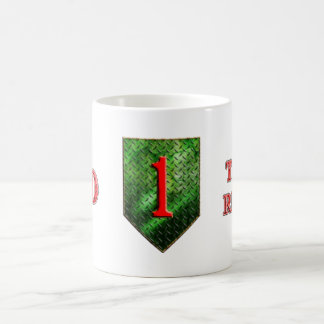 1st Infanteriuppdelning stor röd Kaffemugg