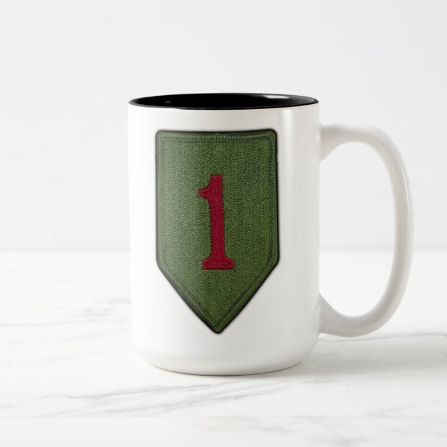 1st Infanteriuppdelning stora röda 1 Fort Riley Två-Tonad Mugg (Höger)