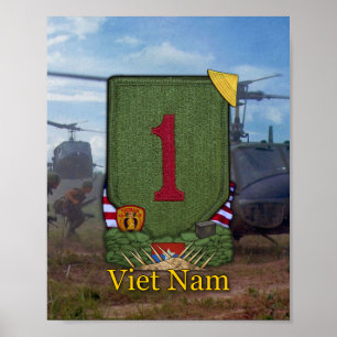 1st Infanteriuppdelningsvietnamkriget lappar Poster