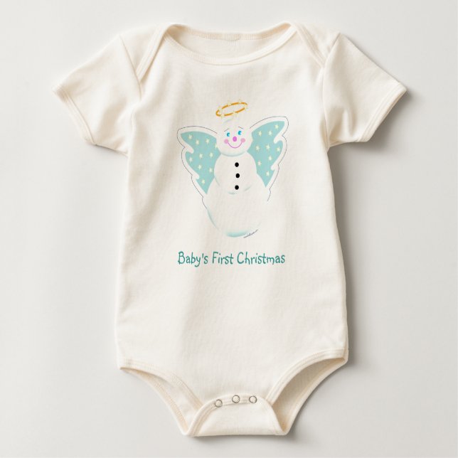 1st jul för ängelsnögubbe t shirt (Framsida)