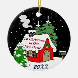 1st Jul i nytt hem Julgransprydnad Keramik