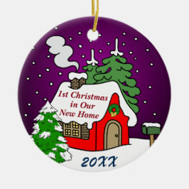 1st Jul i nytt hem Julgransprydnad Keramik
