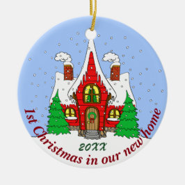 1st Jul i nytt hem Julgransprydnad Keramik