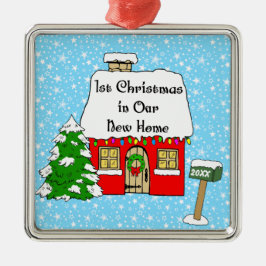 1st Jul i vårt nya hem Julgransprydnad Metall