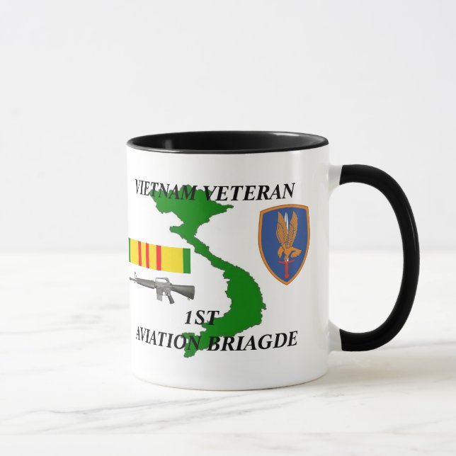 1st Kaffe koppar för flygbrigadVietnam veteran (Höger)