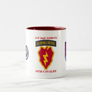 1ST KAVALLERI för SKVADRONEN 40TH rånar Två-Tonad Mugg