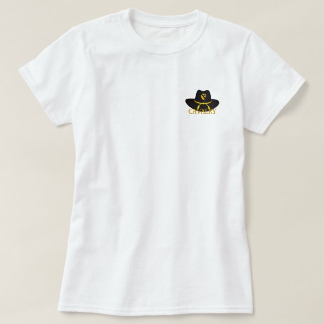 1st kavalleri luftar cav lappar kvinna den vetiraq tee shirt (Design framsida)