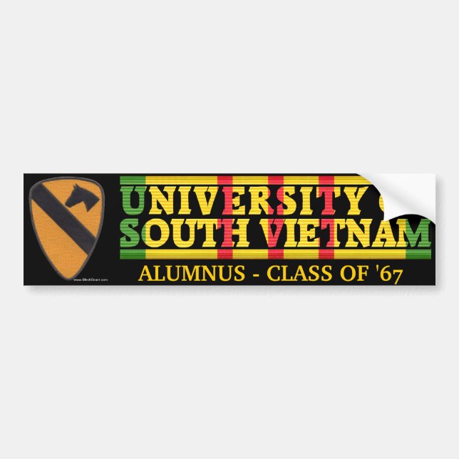 1st kavalleridivisionen - U of South Vietnam-klist Bildekal (Framsidan)