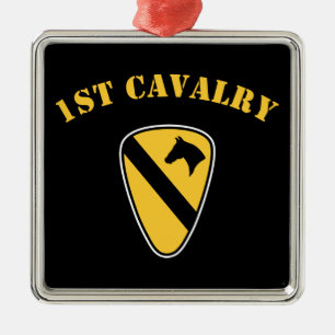 1st Kavalleriuppdelning Julgransprydnad Metall