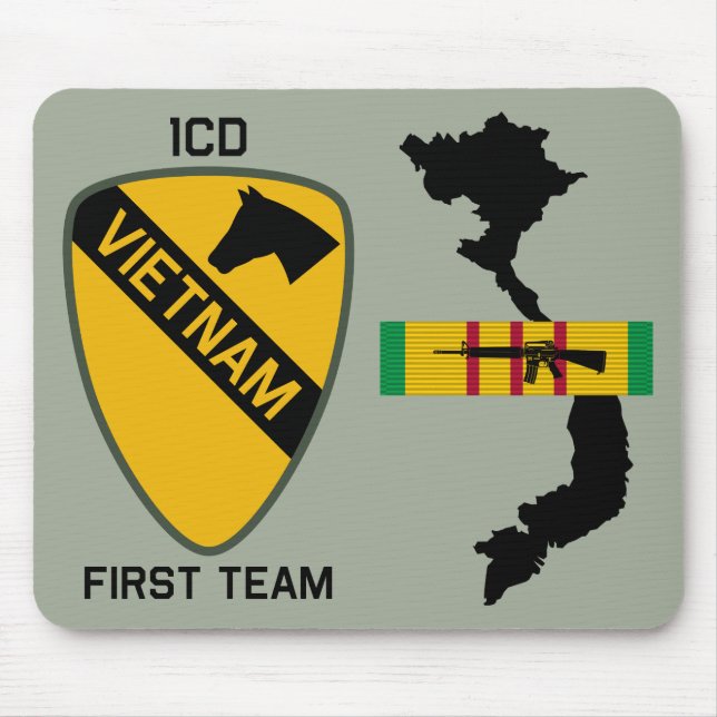 1st Kavalleriuppdelning Mousepad (Vietnam) Musmatta (Framsidan)