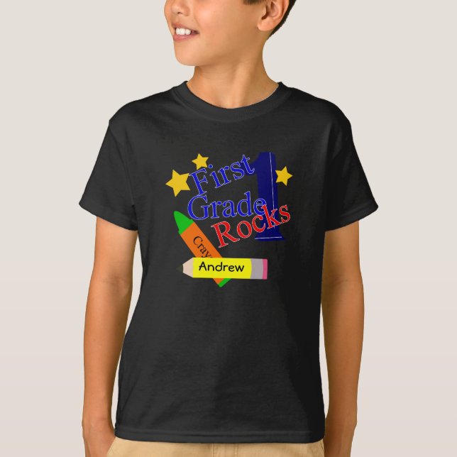 1st Klassen vaggar pojkar Tee Shirt (Framsida)
