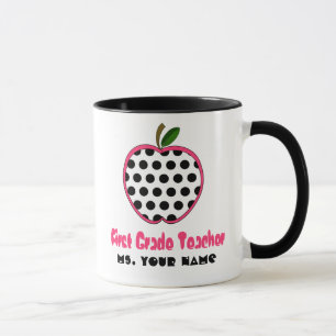 1st Klassläraremugg - polkaen pricker Apple Mugg
