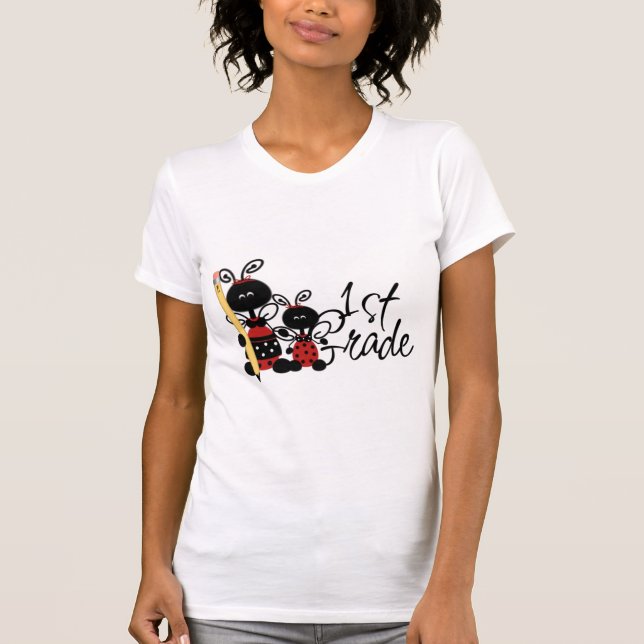1st klassTshirts och gåvor för nyckelpiga T-shirt (Framsida)