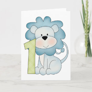 1st Lejon födelsedag Kort