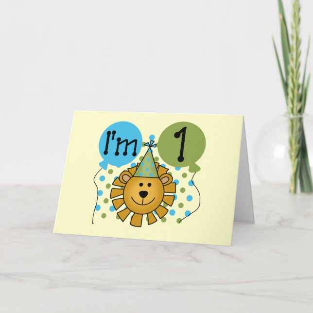 1st Lejona födelsedagTshirts och gåvor Kort (Framsida)