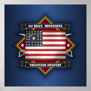 1st Minnesota infanteri Poster