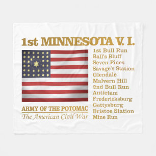 1st Minnesota volontärinfanteri (BH) Fleecefilt