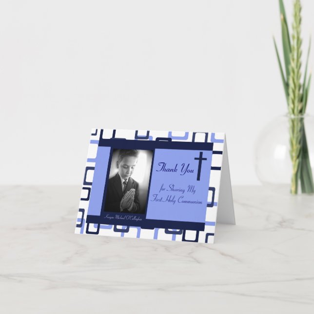 1st Nattvardsgångtack - pojke Tack Kort (Framsida)