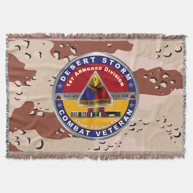 1st pansardivisionen Desert Storm-veteran Filt (Framsidan)