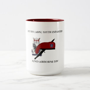 1ST RÅNAR det 505TH INFANTERIT för BN (ABN) Två-Tonad Mugg
