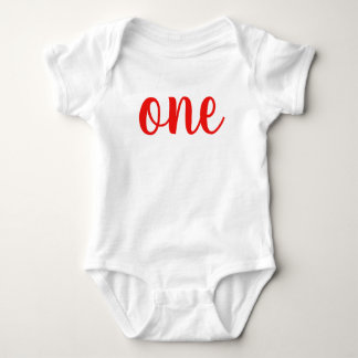 1st Röd babyBodysuit för födelsedag en Tee