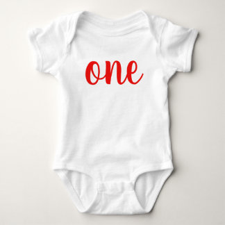 1st Röd babyBodysuit för födelsedag en Tee Shirt