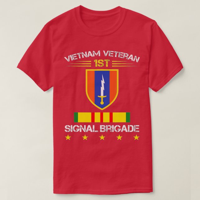 1st Signal Brigade Vietnam Veteran Png  T Shirt (Design framsida)
