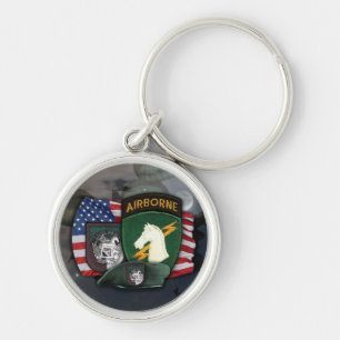 1st Speciell Ops SOCOM SOC deltastyrka Rund Silverfärgad Nyckelring