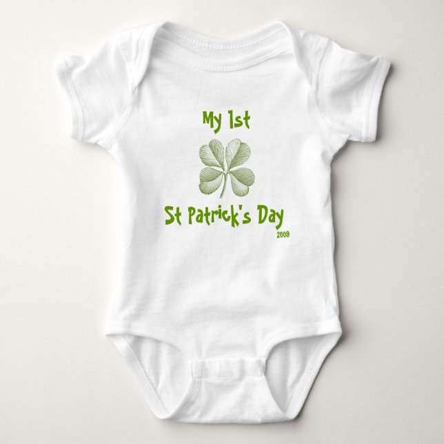 1st St patrick's day Onsie för bebis T-shirt (Framsida)