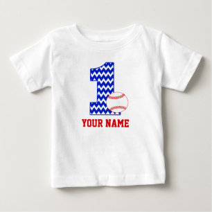 1st T-tröja för födelsedagbaseballpersonlig T Shirt