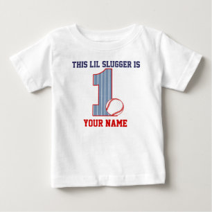 1st T-tröja för födelsedagbaseballpersonlig Tee